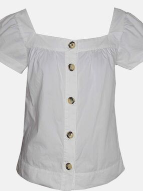 J. Crew Puff Sleeve Top with detailed buttons OBO